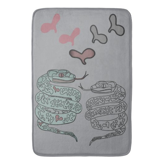 ヘビプリントバスマット バスマット (正面縦)