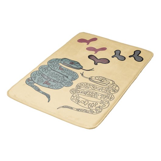 ヘビプリントバスマット バスマット (アングル)