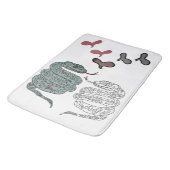 ヘビプリント バスマット (アングル)