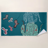 ヘビプリント ビーチタオル (正面)