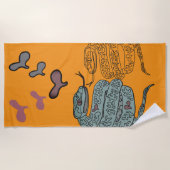 ヘビプリント ビーチタオル (正面)