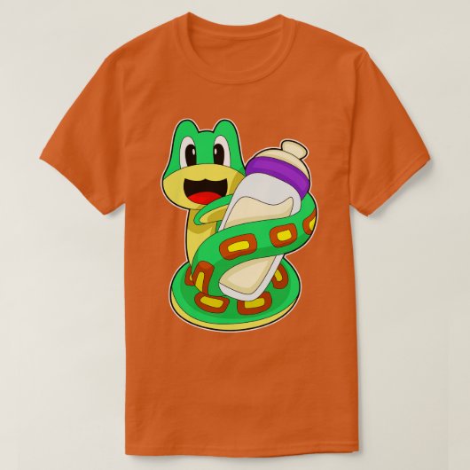 ヘビベビーボトルミルク Tシャツ (デザイン正面)