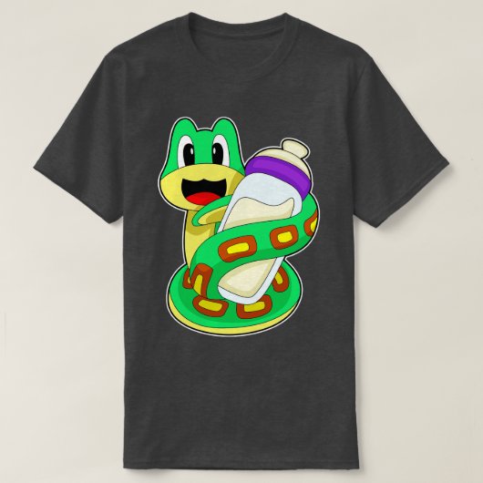 ヘビベビーボトルミルク Tシャツ (デザイン正面)