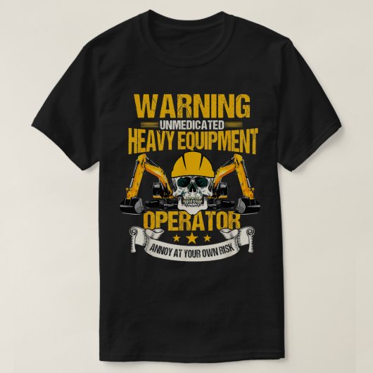 ヘビーアメニティオペレータショベル建築Ba Tシャツ (デザイン正面)