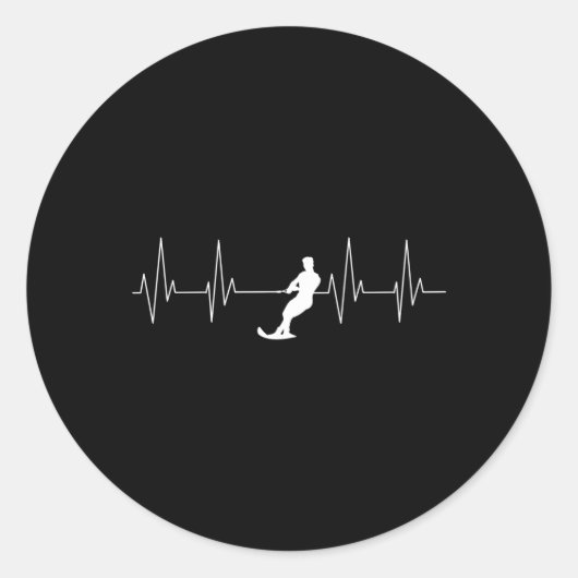 ヘビーウォータースキースキーヤーアスリートファン ラウンドシール (正面)