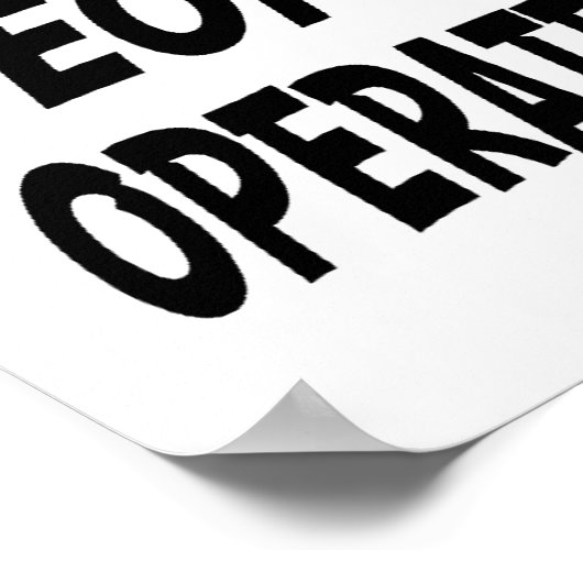 ヘビーエクイを運転しない人には働く ポスター (角)