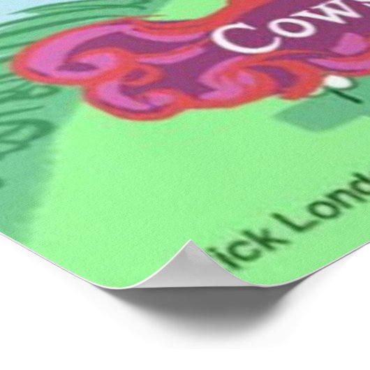 ヘビークリームポスター用に飼育されたおもしろい牛 ポスター (角)