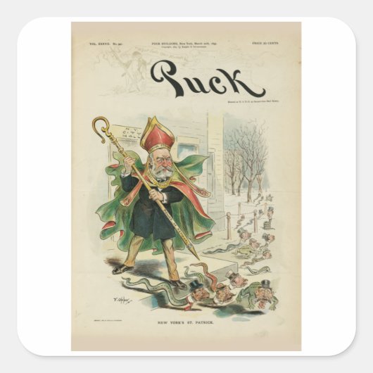 ヘビーズアウトザシティ – ヴィンテージセントパトリック スクエアシール (正面)