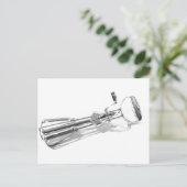 「ヘビーデューティエッグビーター」キッチンアート水彩画 ポストカード (スタンド正面)