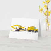 ヘビーデューティダンプトラッククレーン カード (黄色い花)