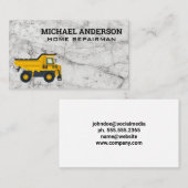 ヘビーデューティ建築車 | 大理石 名刺 (正面/裏面)