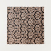 ヘビーパープルのブロケード、抽象芸術背景。 タペストリー (正面(横))