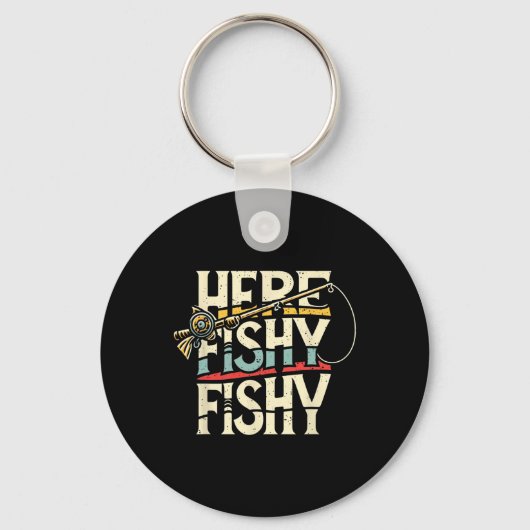 ヘビーフィッおもしろいク魚釣り キーホルダー (正面)
