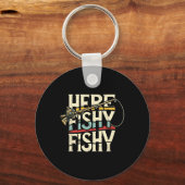 ヘビーフィッおもしろいク魚釣り キーホルダー (正面)