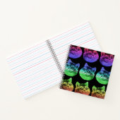 ヘビーブリージングネコのレインボーパターン ノートブック (内部)