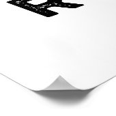 ヘビーペタルロッカーフラワーパおもしろいン ポスター (角)