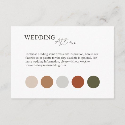 ヘビーホワイト | の装結婚装ドレスコードエンクロージャカード エンクロージャーカード (正面)