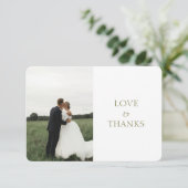 ヘビーホワイト | オリーブモダングリーンバラ結婚ズ・サンキュー サンキューカード (スタンド正面)