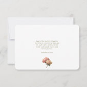 ヘビーホワイト | オリーブモダングリーンバラ結婚ズ・サンキュー サンキューカード (裏面)