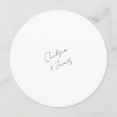 ヘビーホワイト | シックカスタムミニマル結婚リスト プログラム (裏面)