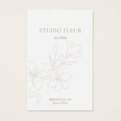 ヘビーホワイト | シックフローライヤリング表示プロファイルカード (正面)