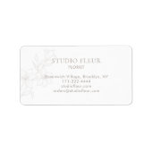 ヘビーホワイト | シンプルモダン住所 シール (正面)