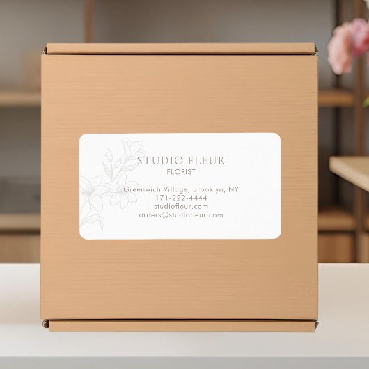 ヘビーホワイト | シンプルモダン住所 シール