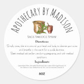 ヘビーホワイト |ハーブ製品原料ラベル ラウンドシール (正面)