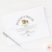 ヘビーホワイト |ハーブ製品原料ラベル ラウンドシール (封筒)