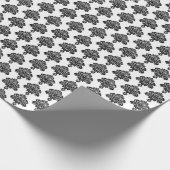 ヘビーホワイト |ブラックダマスクラッピング紙 ラッピングペーパー (角)