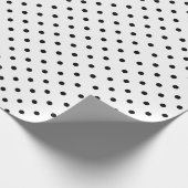 ヘビーホワイト |ブラック水玉模様ラッピング紙 ラッピングペーパー (角)