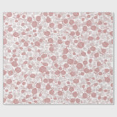 ヘビーホワイト | モダン&花エレガント柄のラッピング ラッピングペーパー (フラット)