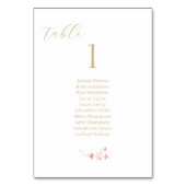 ヘビーホワイト | ワイルドフラワー結婚のゲストリストのテーブル番号 テーブルナンバー (正面)