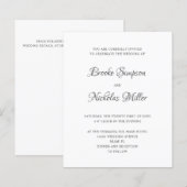 ヘビーホワイト |低コスシンプルトエレガントミニマル結婚の (正面/裏面)