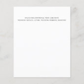 ヘビーホワイト |低コスシンプルトエレガントミニマル結婚の (裏面)