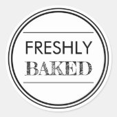 ヘビーホワイト |新鮮な焼いたパンベーカリー ラウンドシール (正面)