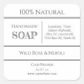 ヘビーホワイト |石けん原料製品ラベル スクエアシール (正面)