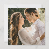 ヘビーホワイト | RSVP |の結婚Webサイト ノートカード (裏面)