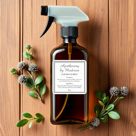 ヘビーホワイト | Sage Smudgeスプレーボトルラベル スクエアシール