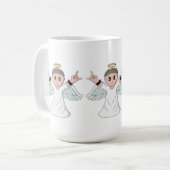 ヘビーミュージックを愛する天使 コーヒーマグカップ (正面左)