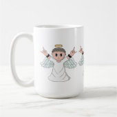 ヘビーミュージックを愛する天使 コーヒーマグカップ (左)