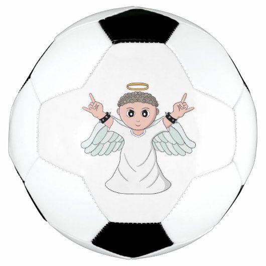 ヘビーミュージックを愛する天使 サッカーボール (正面)