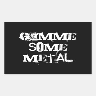 ヘビーメタルのシール 長方形シール
