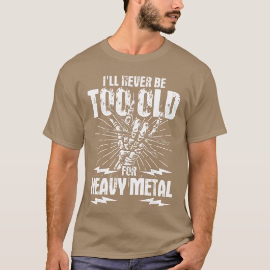 ヘビーメタルは老いない ヘビーメタル音楽 Tシャツ (正面)