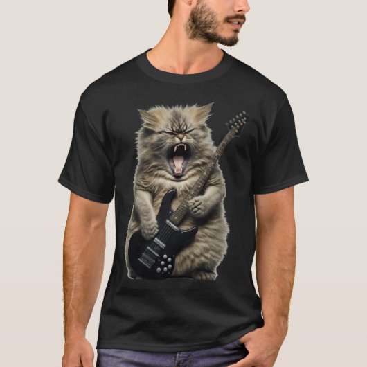 ヘビーメタルキャットロック Tシャツ (正面)