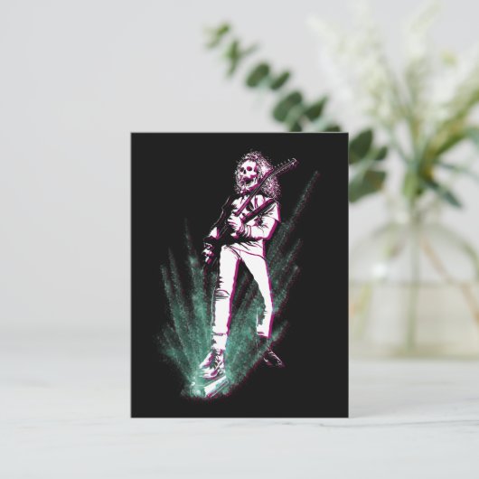 ヘビーメタルギタープレーヤー ポストカード (スタンド正面)