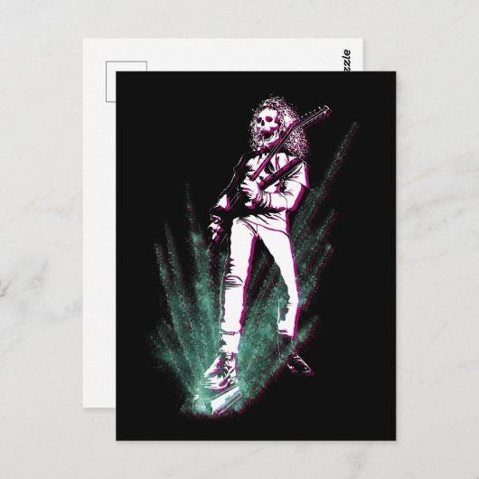 ヘビーメタルギタープレーヤー ポストカード (正面/裏面)