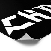 ヘビーメタルクリスマスサンタロックホルンメタルヘッド ポスター (角)