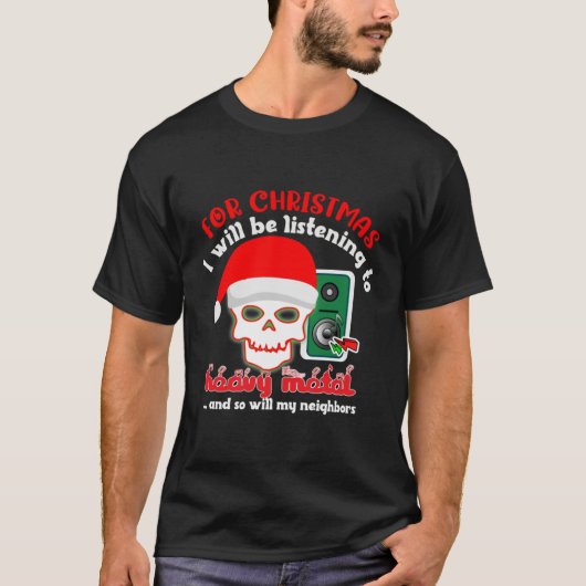 ヘビーメタルクリスマスセーター Tシャツ (正面)