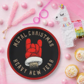 ヘビーメタルクリスマス紙プレート ペーパープレート (パーティー)